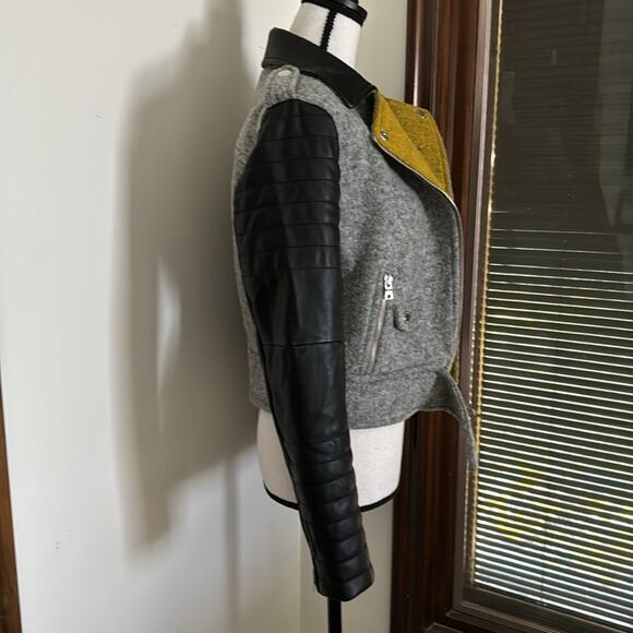 Armani Exchange | Multicolor Wool/Leather Jacket Size XS - Picture 5 of 16